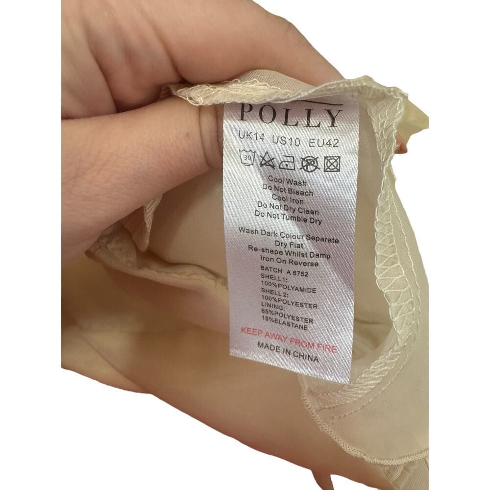 Oh Polly NWT Claudette Long Sleeve Tulle Skirt Mini Dress in Ivory Size 10 - Picture 13 of 15